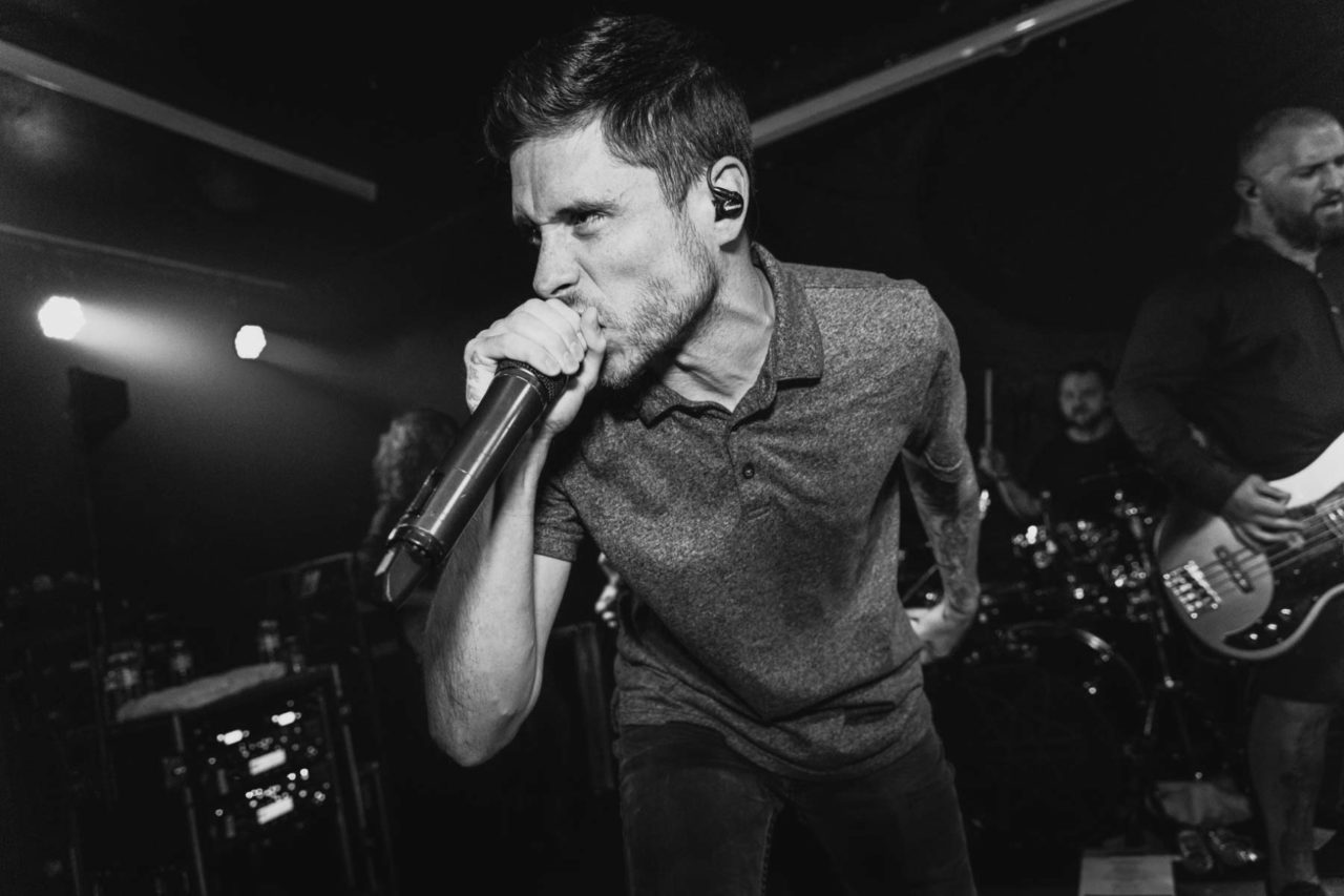 Whitechapel's frontman Phil Bozeman up close on stage