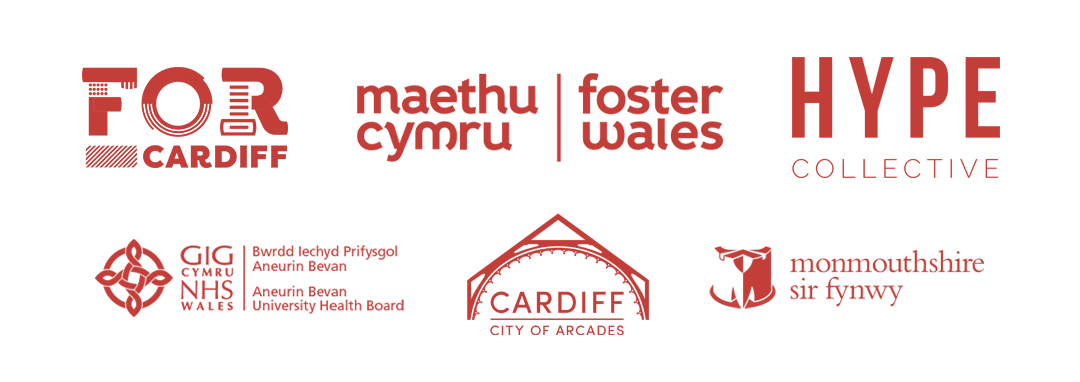 Recent client list including For cardiff, Foster Wales, Hype Collective, ABHUB, Monmouthshire County Council